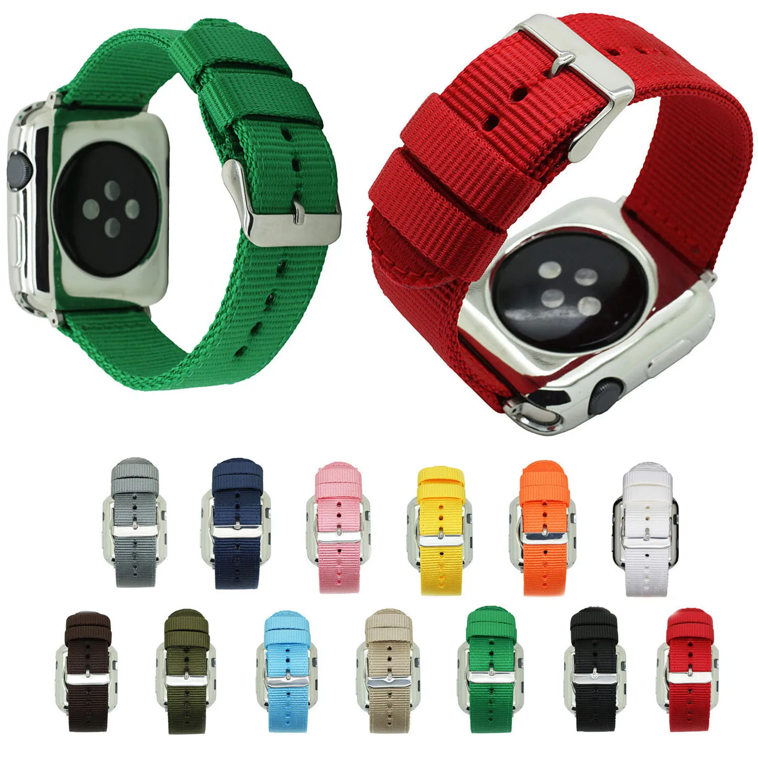Ремешок нейлоновый для Apple Watch Band Series 5/4/3/2/1 спортивный браслет iWatch 44 мм 40 42 38