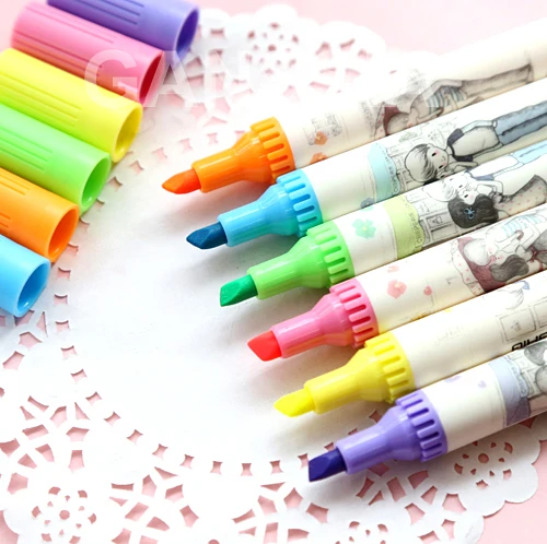 6pcs/lot Kawaii marker pen for album scrapbooking tools Lover series highlighter pens (ss-1202)
6pcs/lot Kawaii marker pen for album scrapbooking tools Lover series highlighter pens (ss-1202)