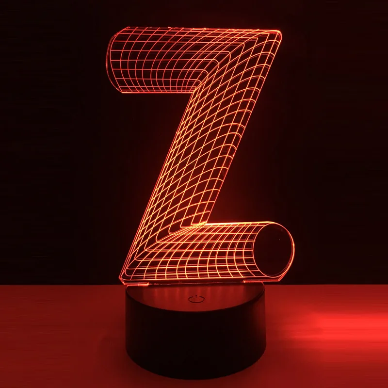 3D ночник-светильник с буквенным алфавитом Z, 7 цветов, Светодиодный настольный светильник с USB сенсорной батареей, атмосферный светильник, де...
3D ночник-светильник с буквенным алфавитом Z, 7 цветов, Светодиодный настольный светильник с USB сенсорной батареей, атмосферный светильник, де...
