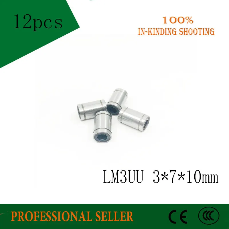 Free shipping12PCS\LOT3x7x10mm LM3UU Linear Bushing 3mm CNC Linear Bearings 12pcs
Free shipping12PCS\LOT3x7x10mm LM3UU Linear Bushing 3mm CNC Linear Bearings 12pcs
