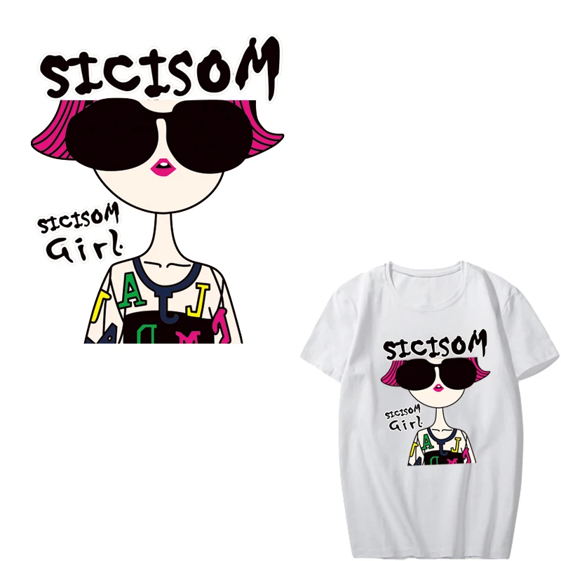 Iron on Transfer Girl Patches for Clothing DIY T-shirt Dresses Appliques Heat Transfer Vinyl Letter Patch Stickers on Clothes
Iron on Transfer Girl Patches for Clothing DIY T-shirt Dresses Appliques Heat Transfer Vinyl Letter Patch Stickers on Clothes