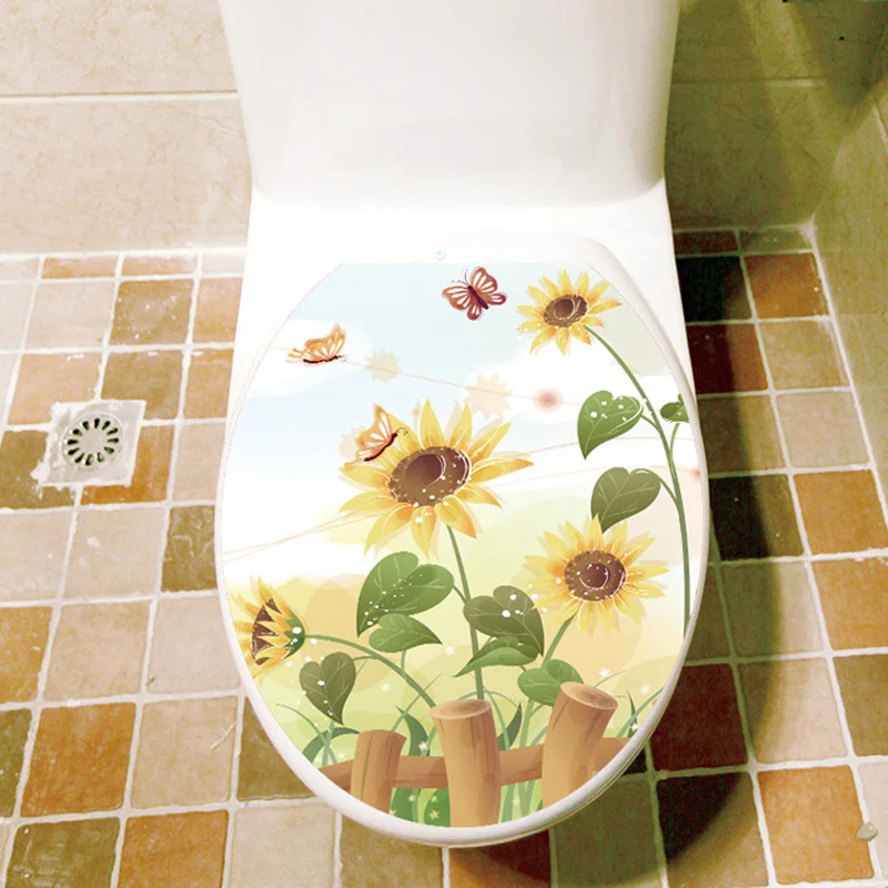 Butterfly Sunflower Bathroom Wall Stickers Home Decor Toilet Lid Decoration Art Decals Waterproof Toilet Self Adhesive Wallpaper
Butterfly Sunflower Bathroom Wall Stickers Home Decor Toilet Lid Decoration Art Decals Waterproof Toilet Self Adhesive Wallpaper