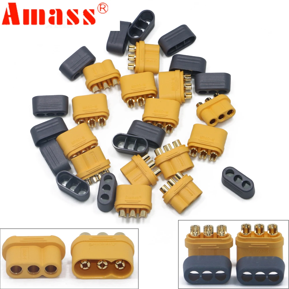 20 шт., штекер Amass MR60 с защитной крышкой, 3,5 мм, 3-жильный Разъем T Plug, интерфейсный разъем с покрытием для модели RC (10 пар)
20 шт., штекер Amass MR60 с защитной крышкой, 3,5 мм, 3-жильный Разъем T Plug, интерфейсный разъем с покрытием для модели RC (10 пар)