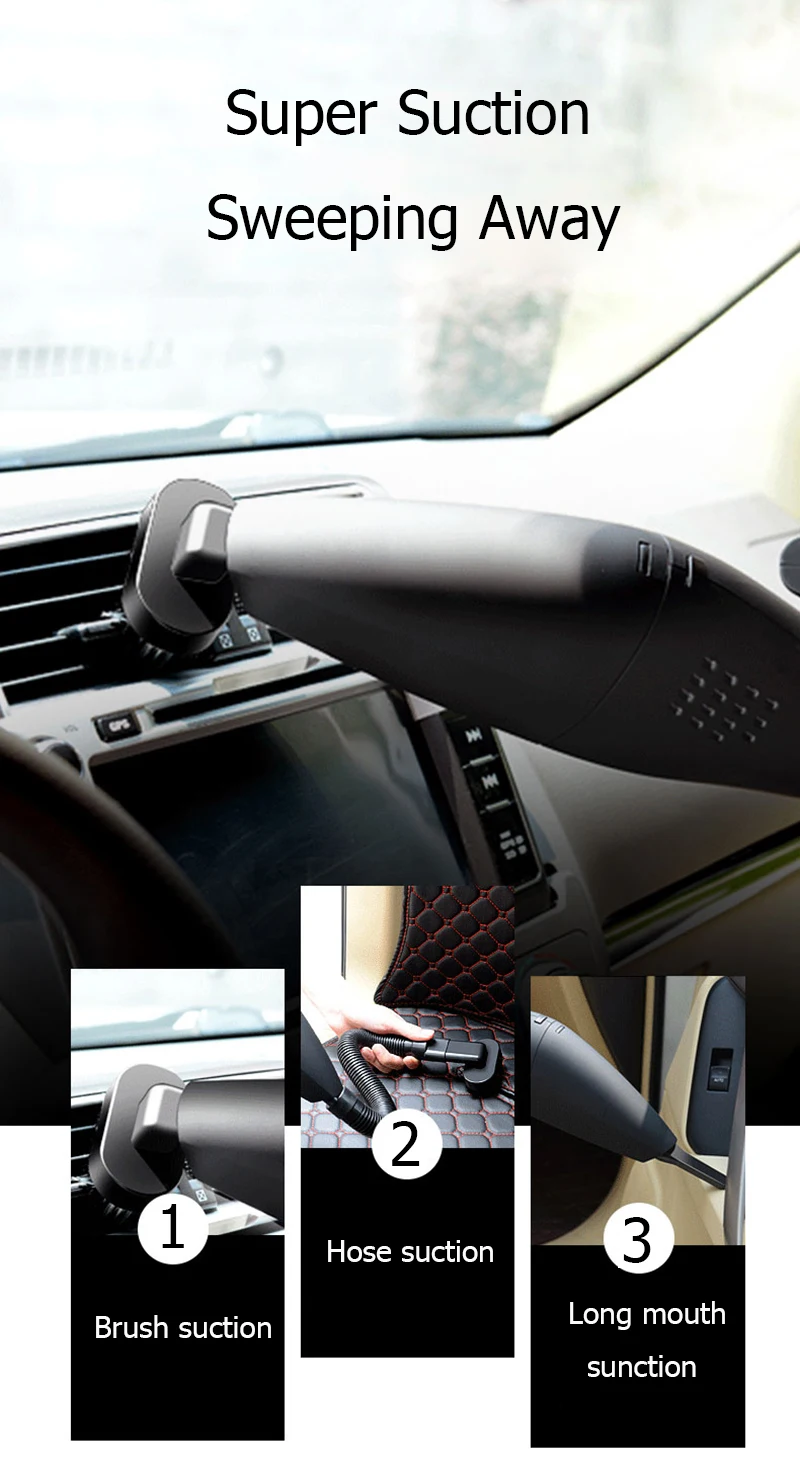 Wireless Car Vacuum Cleaner Auto 12V 120W 5000pa Car Home Dual-Use Cleaner with Wet/Dry Auto Portable Handheld Aspirador
Wireless Car Vacuum Cleaner Auto 12V 120W 5000pa Car Home Dual-Use Cleaner with Wet/Dry Auto Portable Handheld Aspirador