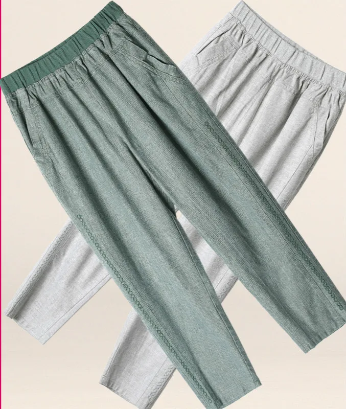 Plus Size 4XL 2019 Summer New Cotton Linen Women Straight Pants Solid Casual Thin High Waist Trousers Female Loose Pants
Plus Size 4XL 2019 Summer New Cotton Linen Women Straight Pants Solid Casual Thin High Waist Trousers Female Loose Pants