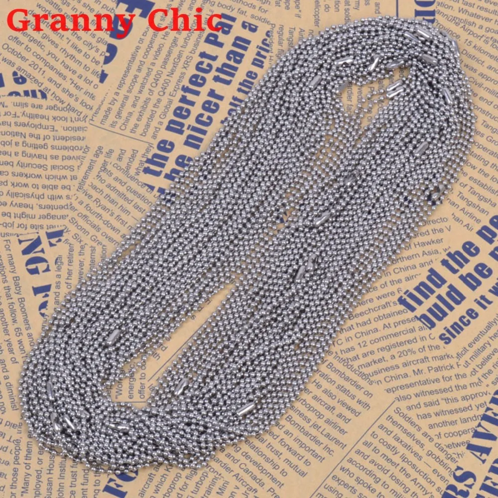 Granny Chic High Quality 1.5/2/2.4/3/3.2mm Stainless Steel Round Beads Ball Link Chain Rolo Necklace Chain Long 18"-40"
Granny Chic High Quality 1.5/2/2.4/3/3.2mm Stainless Steel Round Beads Ball Link Chain Rolo Necklace Chain Long 18"-40"