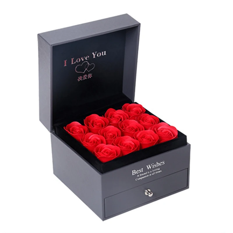 1PC Necklaces Gift Box Artificial Double Layer Rose Flowers Box for Love Wedding Engagement Valentine's Day Gift Jewelry Display 
1PC Necklaces Gift Box Artificial Double Layer Rose Flowers Box for Love Wedding Engagement Valentine's Day Gift Jewelry Display