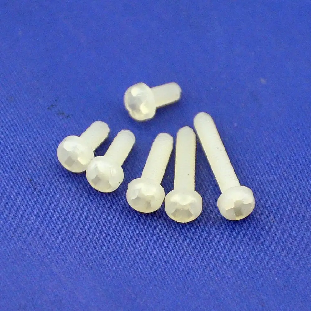 (1000 pcs/lot ) Metric M2 x 10mm Nylon Phillips Pan-Header Screw