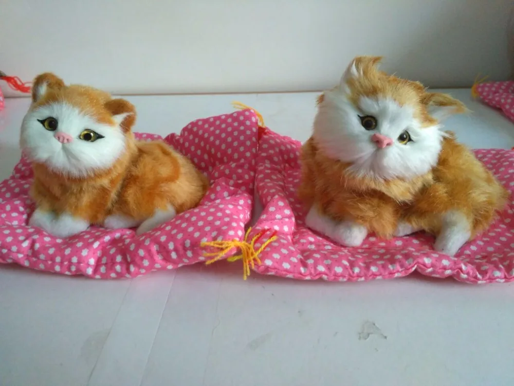 simulation yellow cat 9x11cm model one lot/2 pcs plastic&furs sounds miaow cats with mat handicraft home decoration gift p0189
simulation yellow cat 9x11cm model one lot/2 pcs plastic&furs sounds miaow cats with mat handicraft home decoration gift p0189