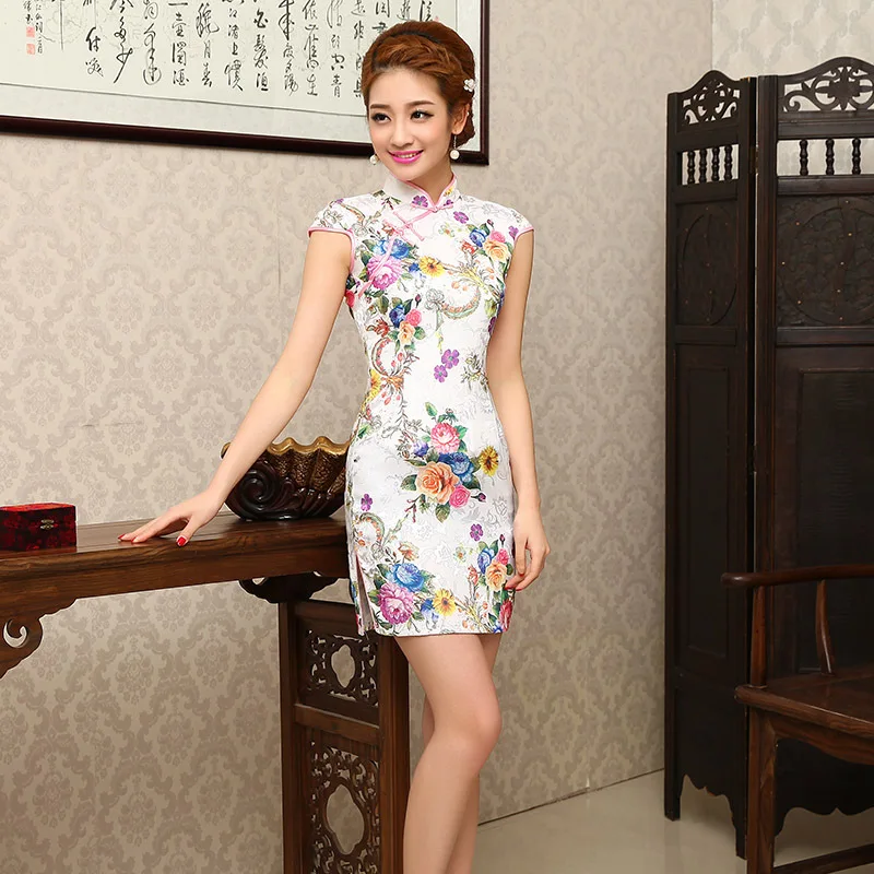 Women Silm Dress Cheongsams Silk Classical Style Women Qipao Short Sleeves Vintage Handmade Qipao Unique Evening Party Dresses 8
Women Silm Dress Cheongsams Silk Classical Style Women Qipao Short Sleeves Vintage Handmade Qipao Unique Evening Party Dresses 8