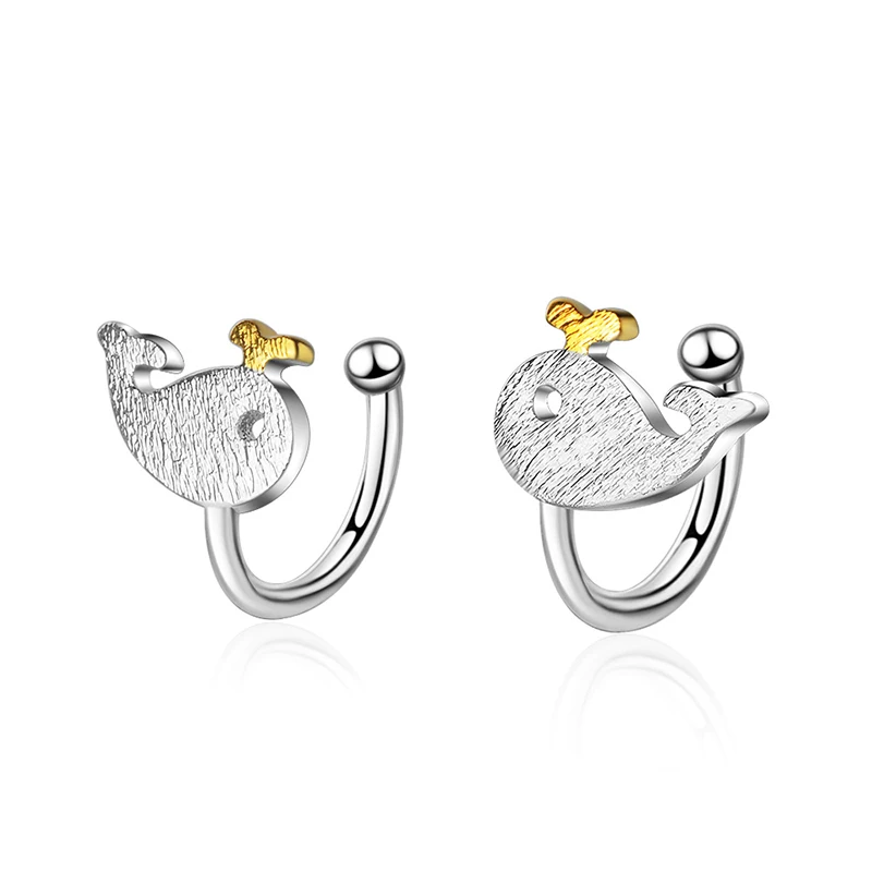 MEYRROYU 925 Sterling Silver Earrings Ladies Fashion Jewelry Simple and Sweet Little Whale Ear Clip Girl Birthday Party Gift
MEYRROYU 925 Sterling Silver Earrings Ladies Fashion Jewelry Simple and Sweet Little Whale Ear Clip Girl Birthday Party Gift