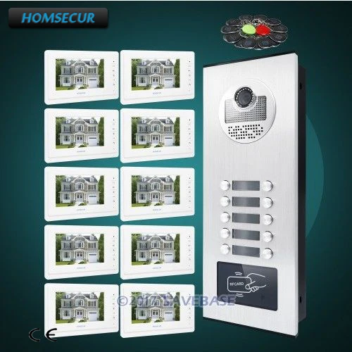 Видеодомофон HOMSECUR, 7 дюймов, Hands-free, с одной кнопкой разблокировки для 10 семей
Видеодомофон HOMSECUR, 7 дюймов, Hands-free, с одной кнопкой разблокировки для 10 семей