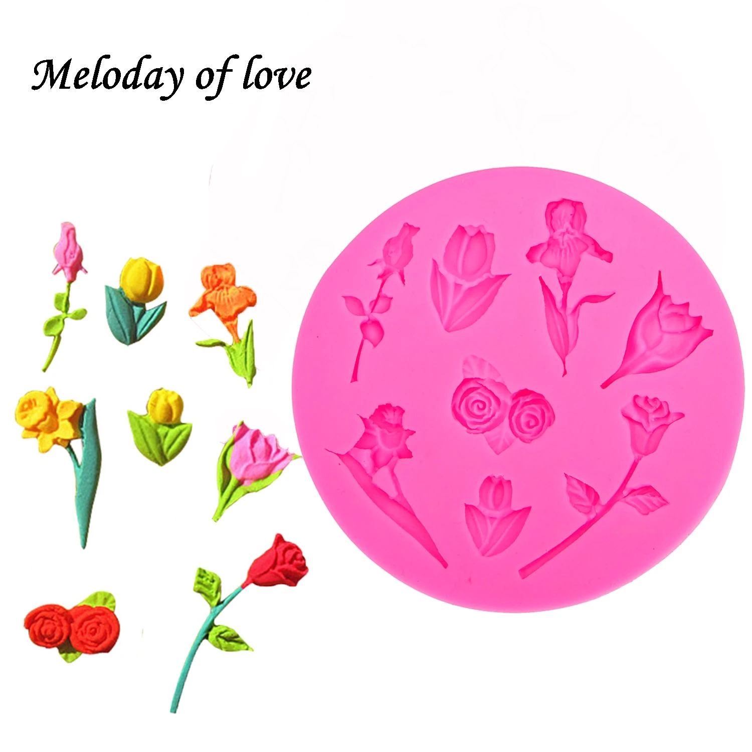 Roses flowers chocolate wedding cake decorating tools silicone mold dessert decorators moulds T0002
Roses flowers chocolate wedding cake decorating tools silicone mold dessert decorators moulds T0002