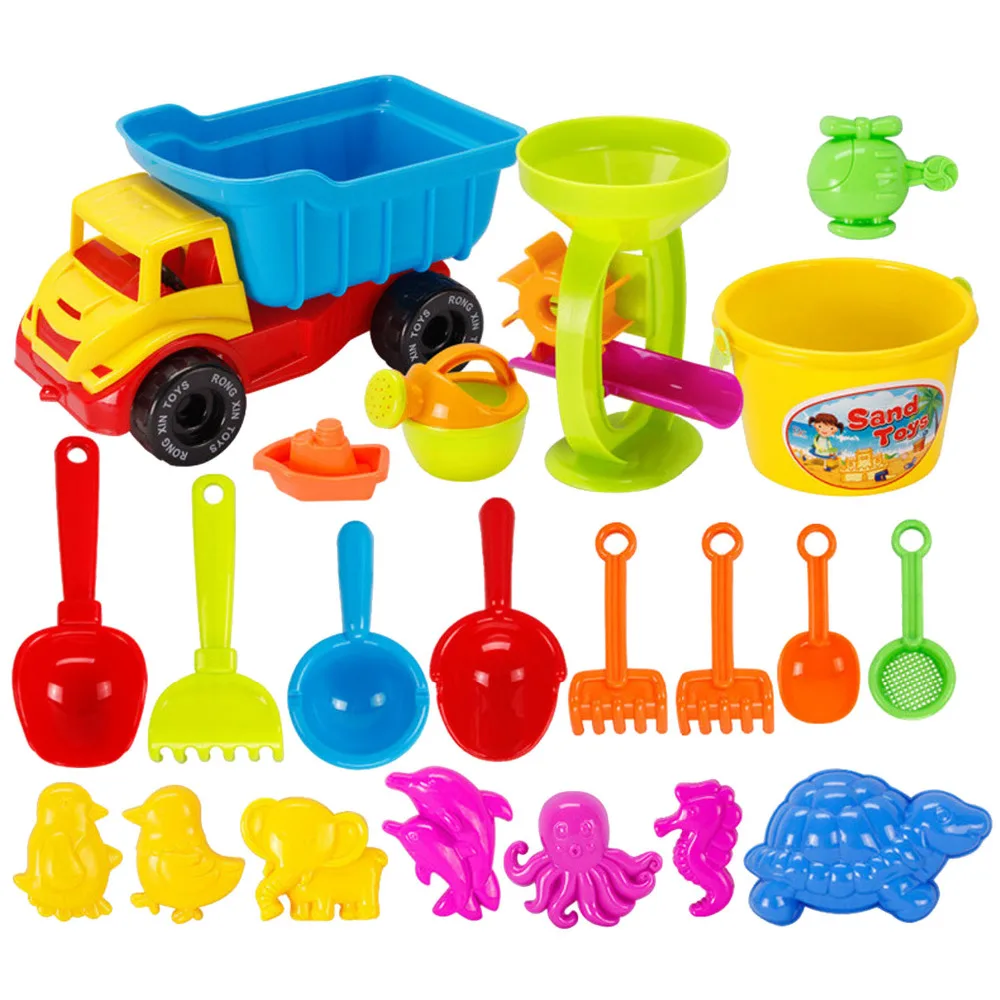 21 Pcs Kids Beach Sand Game Toys Set Including Shell Dolphin Shovels Rakes Truck Hourglass Kids Beach Pretend Role Play Toy Kit
21 Pcs Kids Beach Sand Game Toys Set Including Shell Dolphin Shovels Rakes Truck Hourglass Kids Beach Pretend Role Play Toy Kit