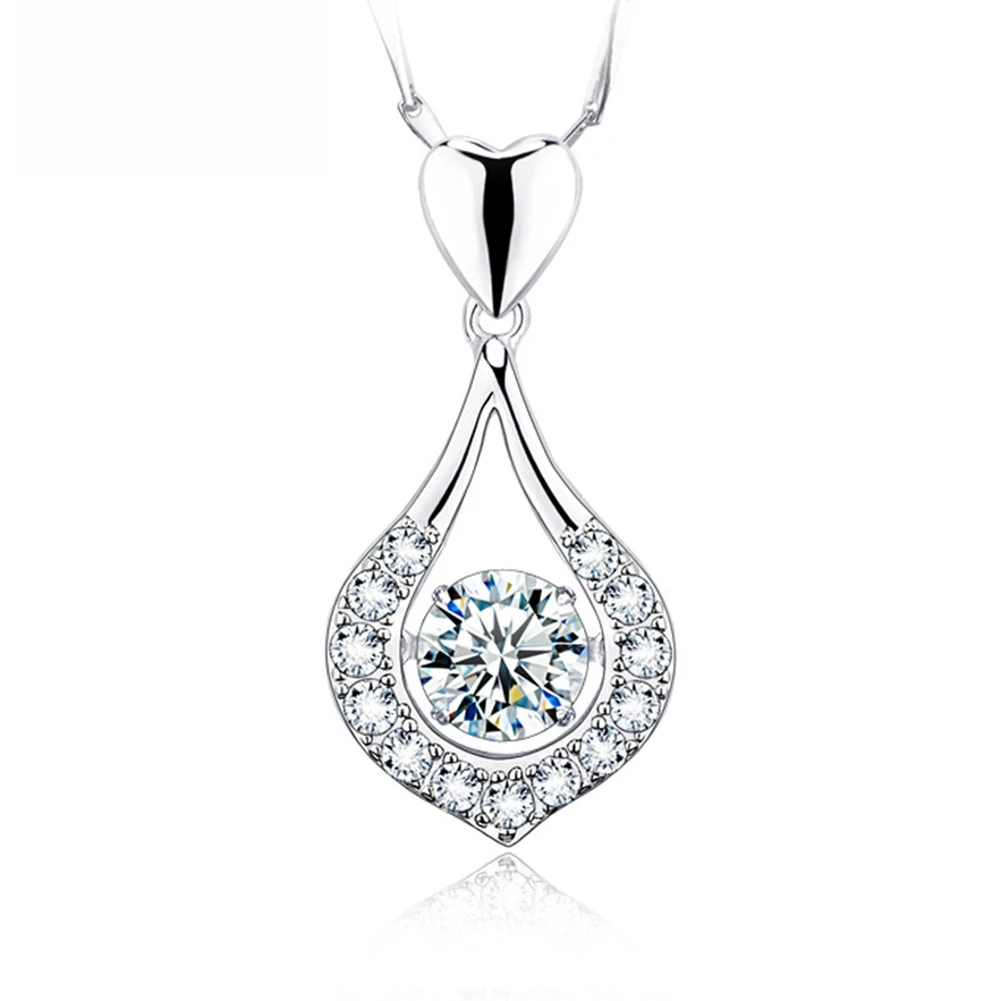 Fashion Real Pure 925 Sterling Silver Necklaces Jewelry Waterdrop Rhinestone Pendant Zircon Necklaces for Women
Fashion Real Pure 925 Sterling Silver Necklaces Jewelry Waterdrop Rhinestone Pendant Zircon Necklaces for Women