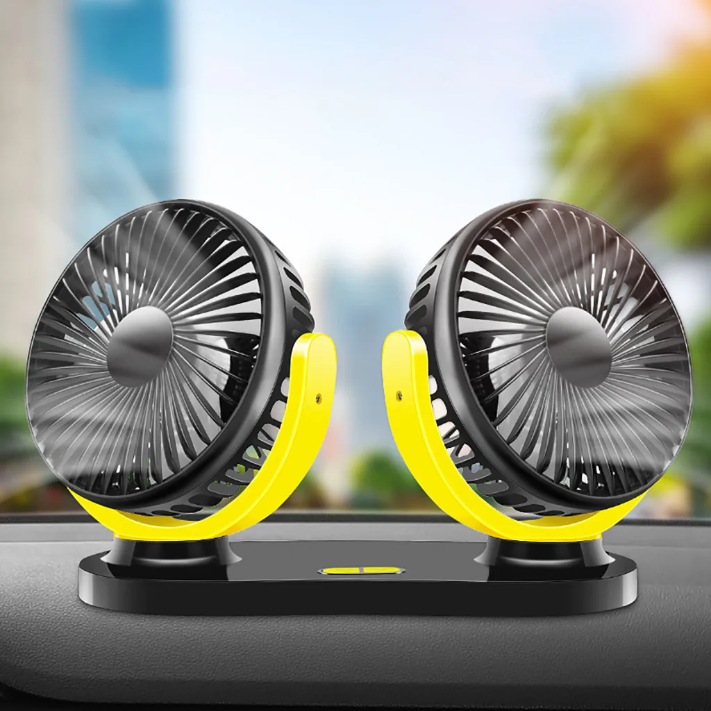 Car Interior Accessories Car Cooling Accessories Swing Fan Ventilation Board Summer 360 Degree Mini Rotating Car Fan