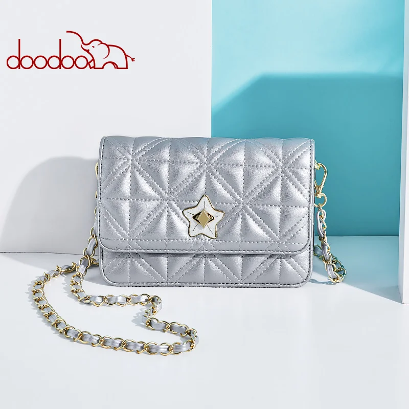DOODOO 2018 new women pu diamond lattice flap bag lady messenger bag with chains D8242
DOODOO 2018 new women pu diamond lattice flap bag lady messenger bag with chains D8242