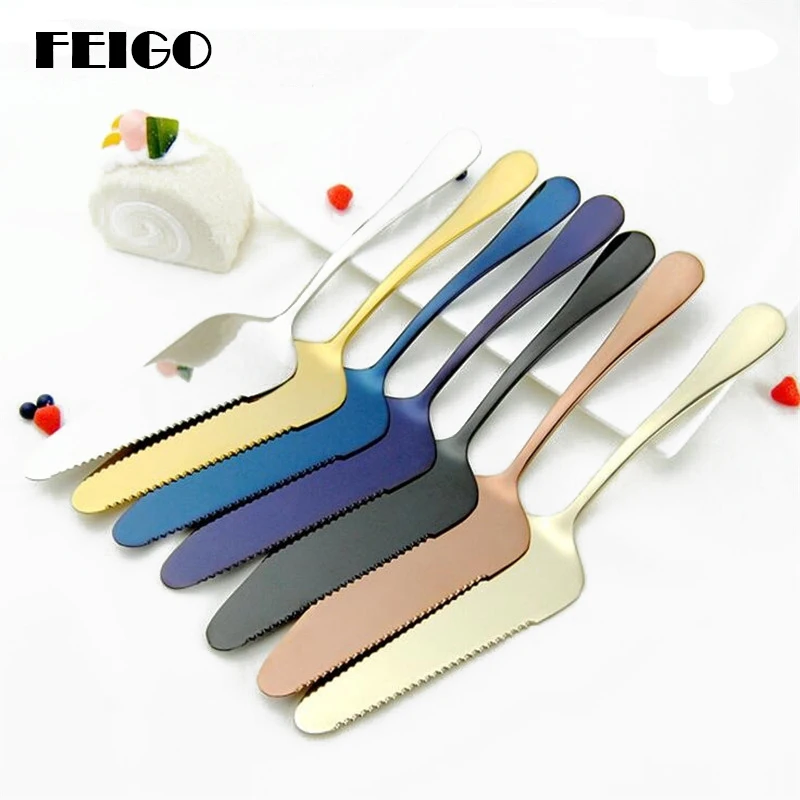 FEIGO Multicolor Cake Pizza Cheese Shovel Knife Stainless Steel Kitchen Baking Tool Ice Cream Food Turner Divider Bakeware F154
FEIGO Multicolor Cake Pizza Cheese Shovel Knife Stainless Steel Kitchen Baking Tool Ice Cream Food Turner Divider Bakeware F154