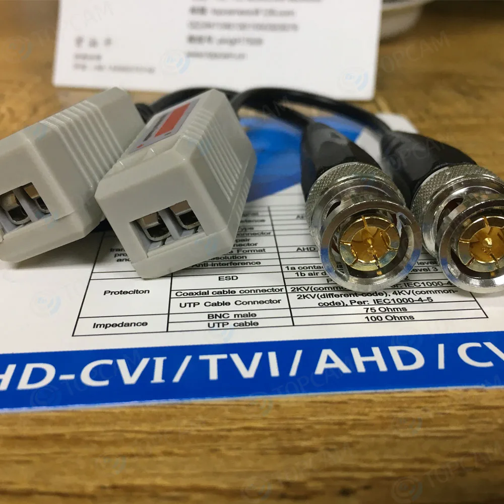 HD видео balun трансивер BNC коннектор коаксиальный кабель Поддержка AHD/TVI/CVI/CVBS камера
