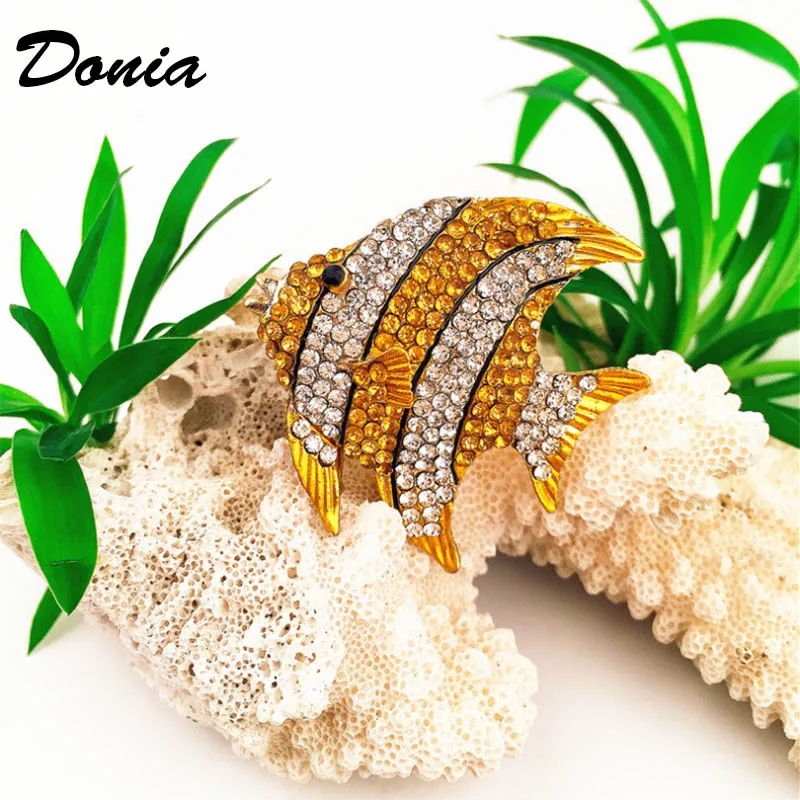 Donia jewelry European and American popular personality fashion animal brooch alloy enamel glass fish brooch accessories
Donia jewelry European and American popular personality fashion animal brooch alloy enamel glass fish brooch accessories