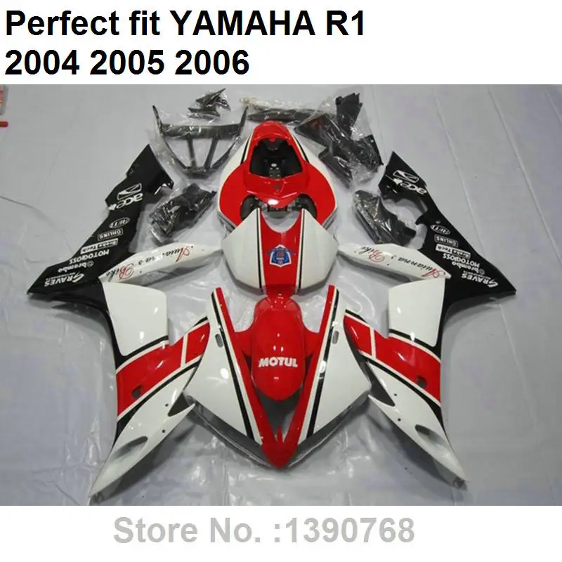 Комплект обтекателей для Yamaha YZF R1 04 05 06, белые, черные, красные детали кузова + 8 черных деталей
Комплект обтекателей для Yamaha YZF R1 04 05 06, белые, черные, красные детали кузова + 8 черных деталей