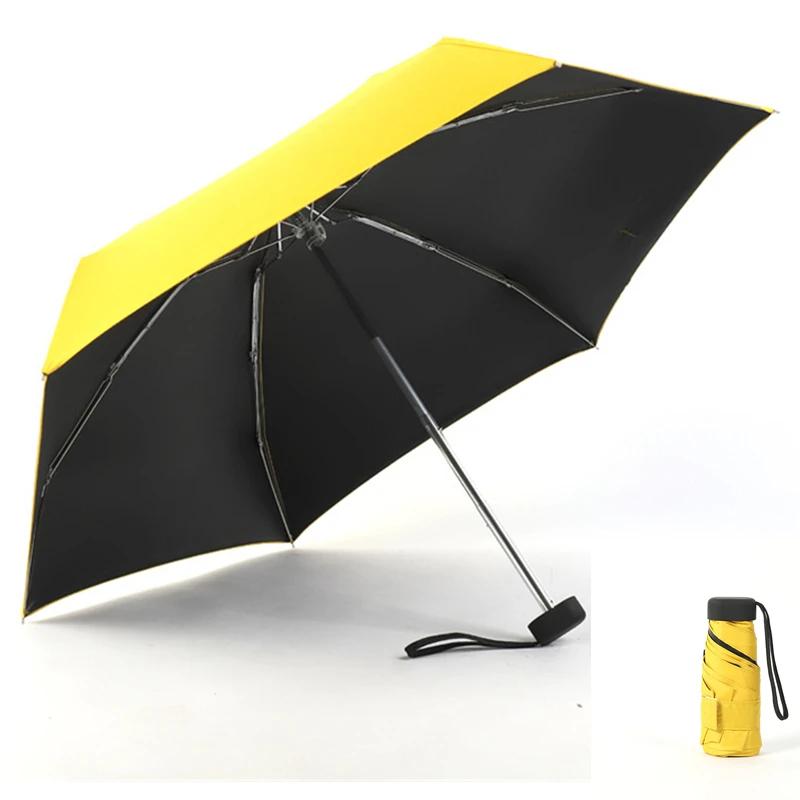 New Arrival Five Folding Umbrella Black Coating Women Men Mini Parasol Girls Anti-UV Waterproof Portable Travel Sun UMBRELLAS
New Arrival Five Folding Umbrella Black Coating Women Men Mini Parasol Girls Anti-UV Waterproof Portable Travel Sun UMBRELLAS