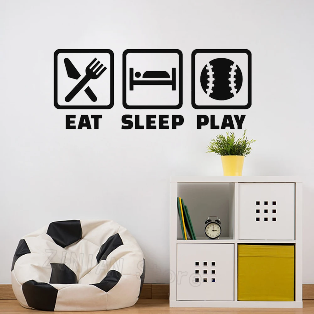 Eat Sleep Play, бейсбольные наклейки на стену, спорт, тренажерный зал, плакат, виниловые наклейки, Декор, Виниловая наклейка на стену, настенное украшение для дома, детская спальня, Z484
Eat Sleep Play, бейсбольные наклейки на стену, спорт, тренажерный зал, плакат, виниловые наклейки, Декор, Виниловая наклейка на стену, настенное украшение для дома, детская спальня, Z484