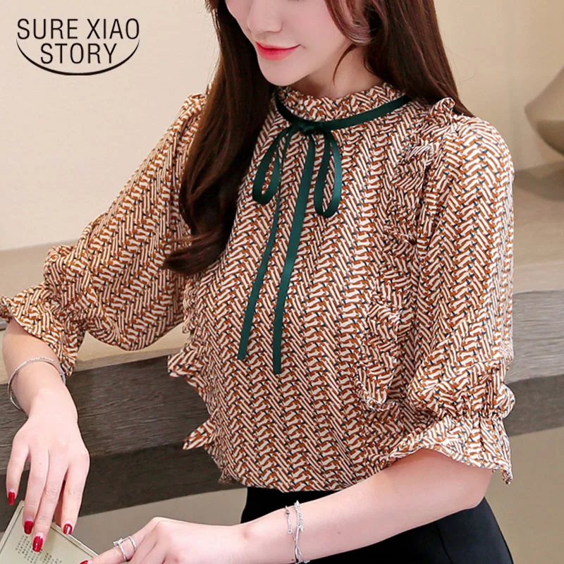 Women blouse and tops fashion 2021 chiffon blouse shirts Stand floral printing Five-point sleeve ladies tops harajuku 3094 50
Women blouse and tops fashion 2021 chiffon blouse shirts Stand floral printing Five-point sleeve ladies tops harajuku 3094 50