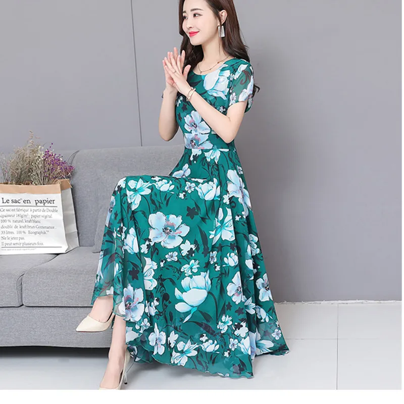 Top selling product in 2019 ladies Long Chiffon dress New summer clothes Round neck Elegant dress Bohemia printing dresses 1071
Top selling product in 2019 ladies Long Chiffon dress New summer clothes Round neck Elegant dress Bohemia printing dresses 1071