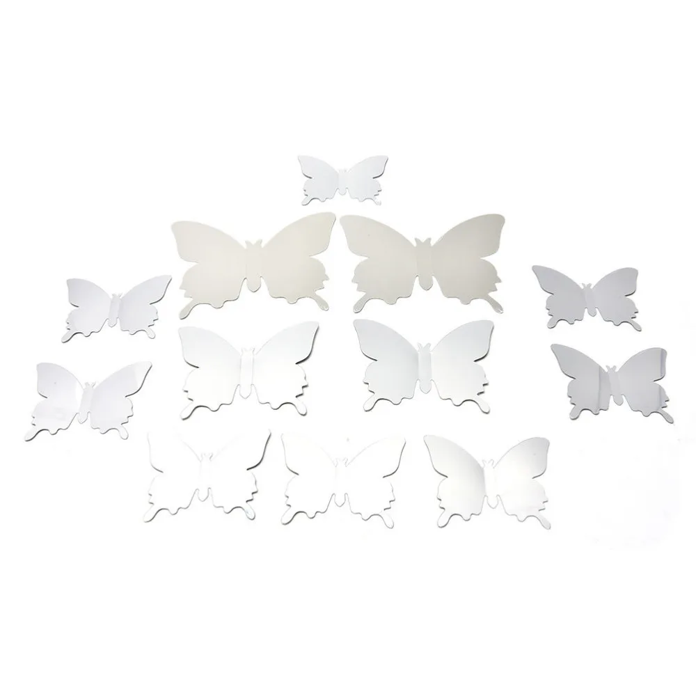 12 Pcs/set DIY Home Decorations Mirror Sliver 3D Butterfly Wall Stickers Party Wedding Decor Wallpapers
12 Pcs/set DIY Home Decorations Mirror Sliver 3D Butterfly Wall Stickers Party Wedding Decor Wallpapers