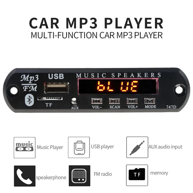 MP3 плеер с функцией громкой связи и Bluetooth автомобильная Плата декодера модуль FM