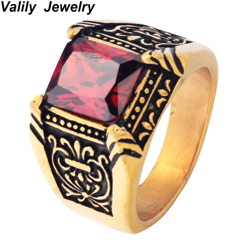 Men's Red/Black Cubic Zirconia Retro Vintage Finger Rings,Stainless Steel fashion CZ wedding rings
Men's Red/Black Cubic Zirconia Retro Vintage Finger Rings,Stainless Steel fashion CZ wedding rings