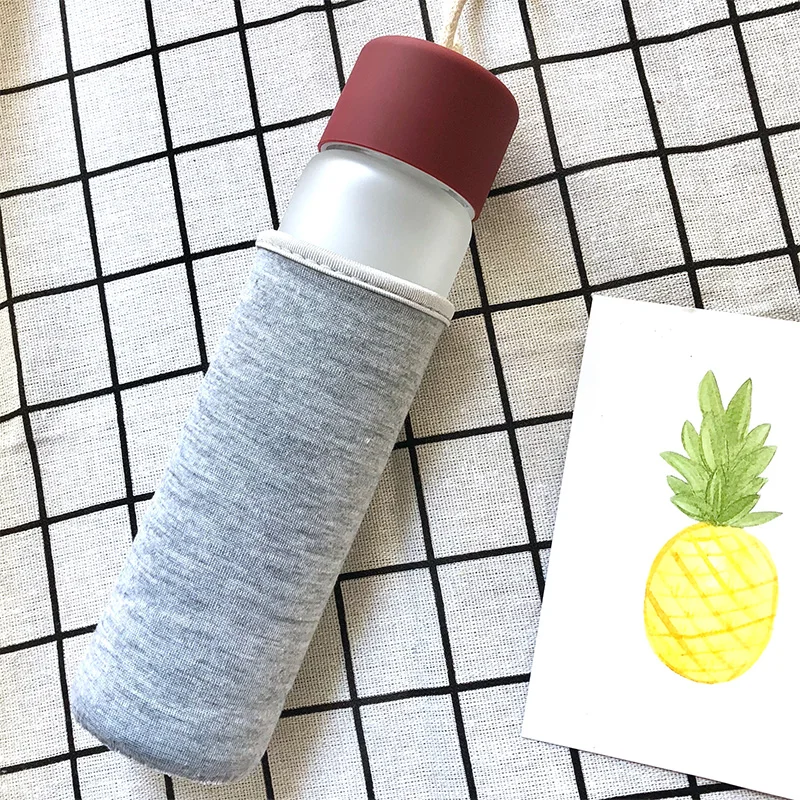 Portable Frosted Glass Water Bottle Drink Bottle Water Container Contracted Smile Water Bottle-Cup Cup Cover included
Portable Frosted Glass Water Bottle Drink Bottle Water Container Contracted Smile Water Bottle-Cup Cup Cover included