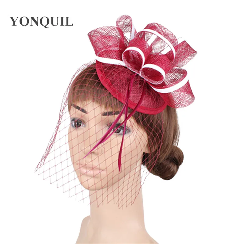 Sinamay Fascinators Wedding Hair Accessories Bridal Veil Party Hats Bridal Fascinators Hair Pin Mesh Nice Headpiece for Bride
Sinamay Fascinators Wedding Hair Accessories Bridal Veil Party Hats Bridal Fascinators Hair Pin Mesh Nice Headpiece for Bride