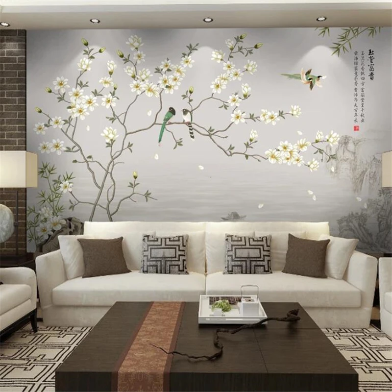 beibehang Custom wallpaper 3d murals papel de parede new Chinese wallpaper simple magnolia bird bamboo TV background wall paper
beibehang Custom wallpaper 3d murals papel de parede new Chinese wallpaper simple magnolia bird bamboo TV background wall paper