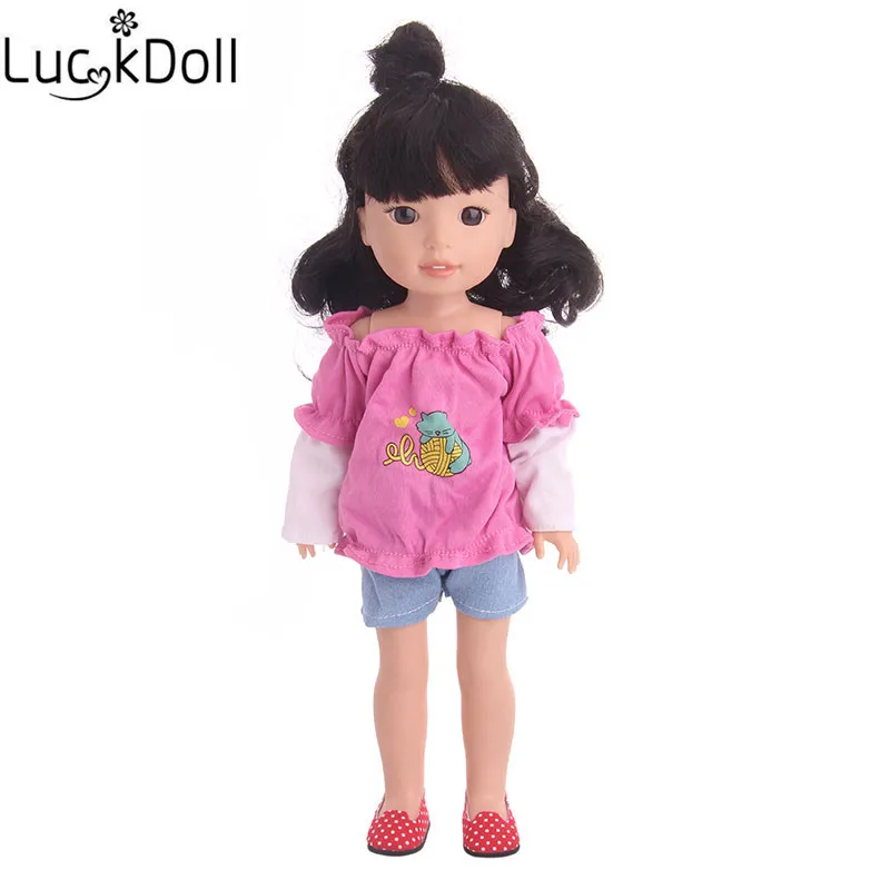LUCKDOLL розовая Новая Одежда для кукол костюм 14 5 дюймовых американских аксессуары