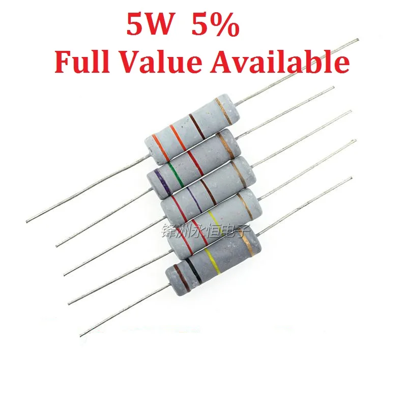 10PCS/LOT 5W 30K/33K/36K/39K/43K Ohm metal film resistor 5% ohm 0.25W resistors 5W color ring metal film resistance
10PCS/LOT 5W 30K/33K/36K/39K/43K Ohm metal film resistor 5% ohm 0.25W resistors 5W color ring metal film resistance