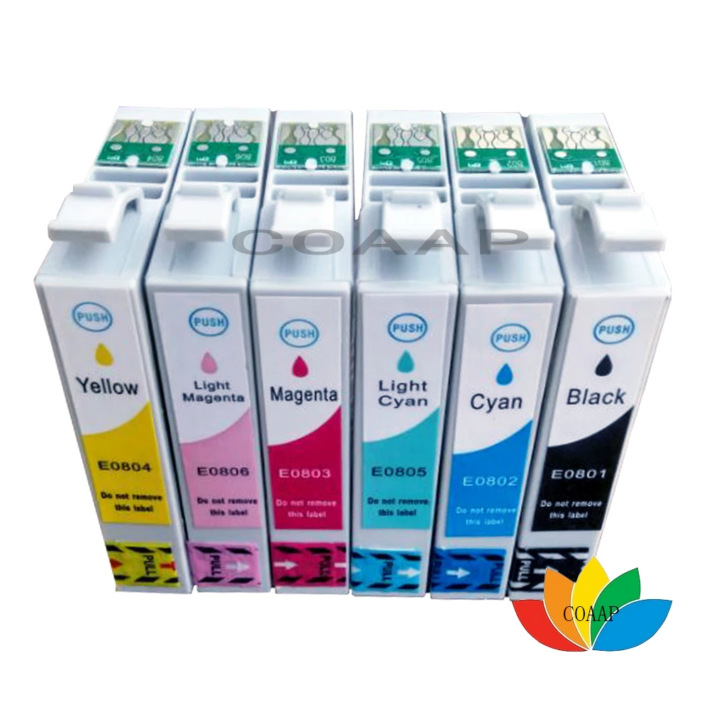 6pk compatible ink cartridge epson t0801 t0807 for p50 px820fwd px830fwd px720wd printer
6pk compatible ink cartridge epson t0801 t0807 for p50 px820fwd px830fwd px720wd printer