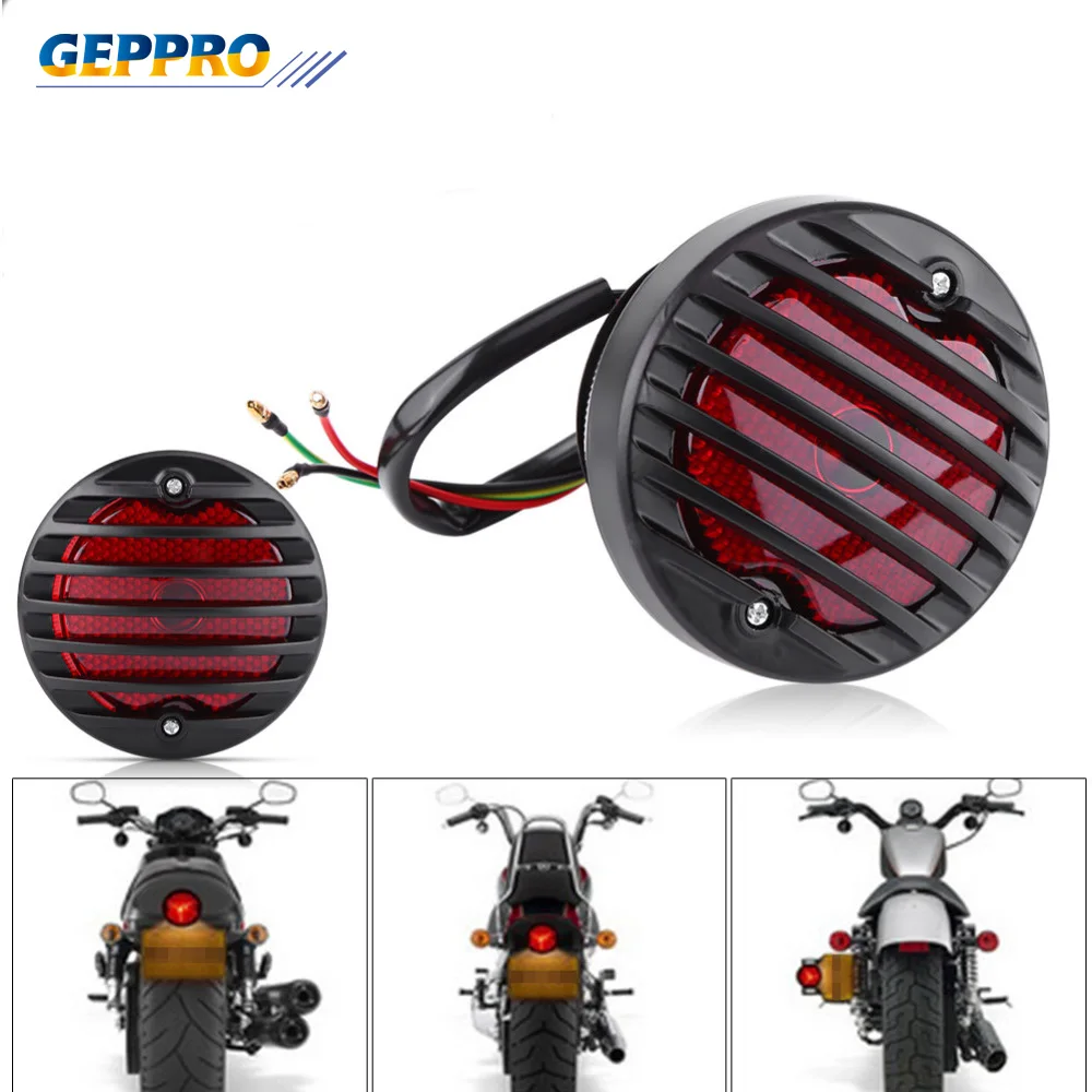 GEPPRO Round Motorcycle Tail Brake Light For Harley Bobber Chopper Scooters ATV 12V 20W Motorcycle Accessories motorcycle SL001
GEPPRO Round Motorcycle Tail Brake Light For Harley Bobber Chopper Scooters ATV 12V 20W Motorcycle Accessories motorcycle SL001