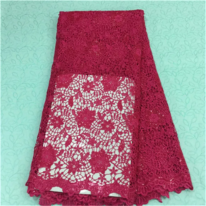 Luxury red flower design french guipure lace with sequins african water soluble lace fabric for party BW43-2,5yards/pc
Luxury red flower design french guipure lace with sequins african water soluble lace fabric for party BW43-2,5yards/pc