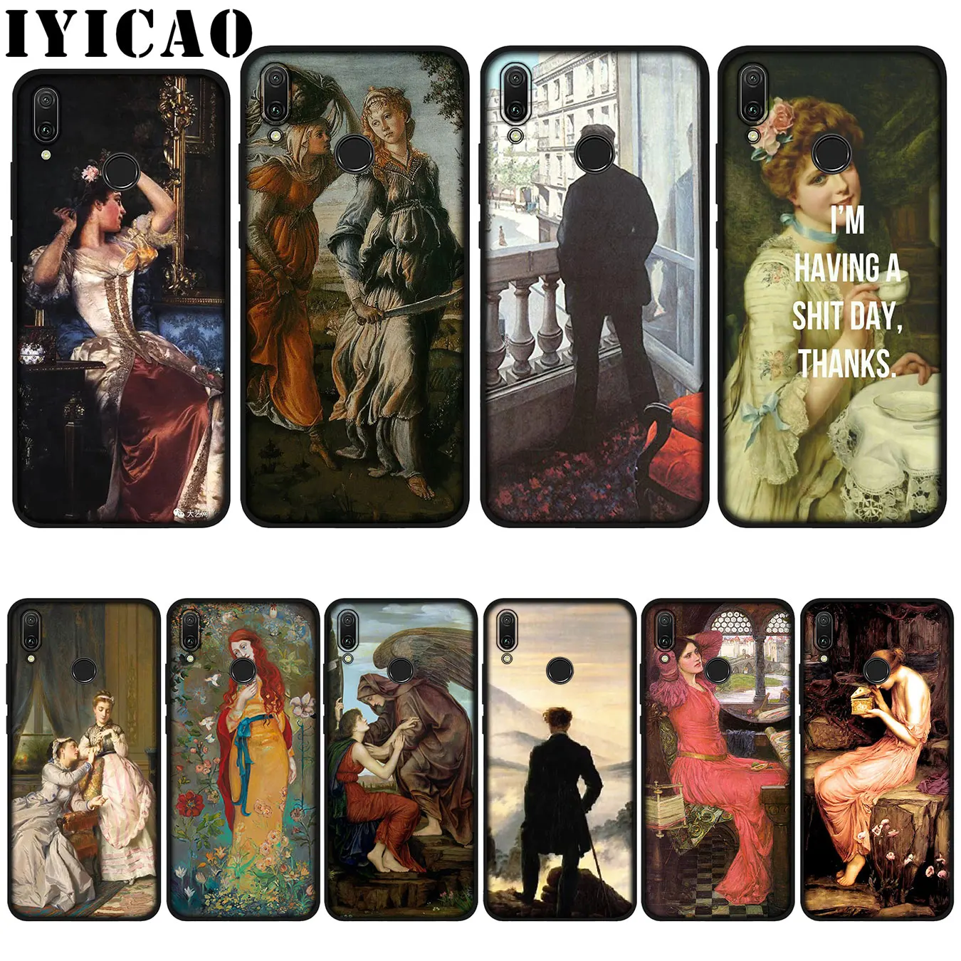 Классический арт силиконовый мягкий чехол IYICAO для Huawei P20 Pro P10 P8 P9 Lite Mini 2017 P Smart 2019