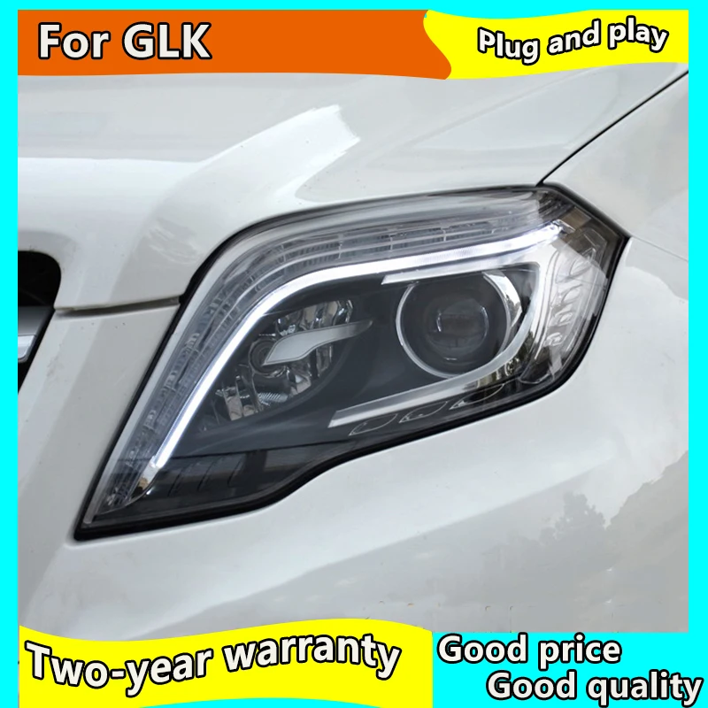 Новые фары для автостайлинга Benz GLK-Class 2012-2015 двухлучевая линза проектор