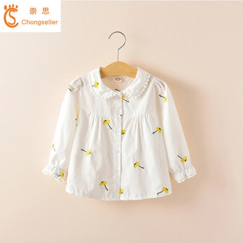 Girls Shirts 2018 New Spring Brand Baby Girls Blouse Flowers Embroidery White Kids Shirts Long Sleeve Children Clothing
Girls Shirts 2018 New Spring Brand Baby Girls Blouse Flowers Embroidery White Kids Shirts Long Sleeve Children Clothing