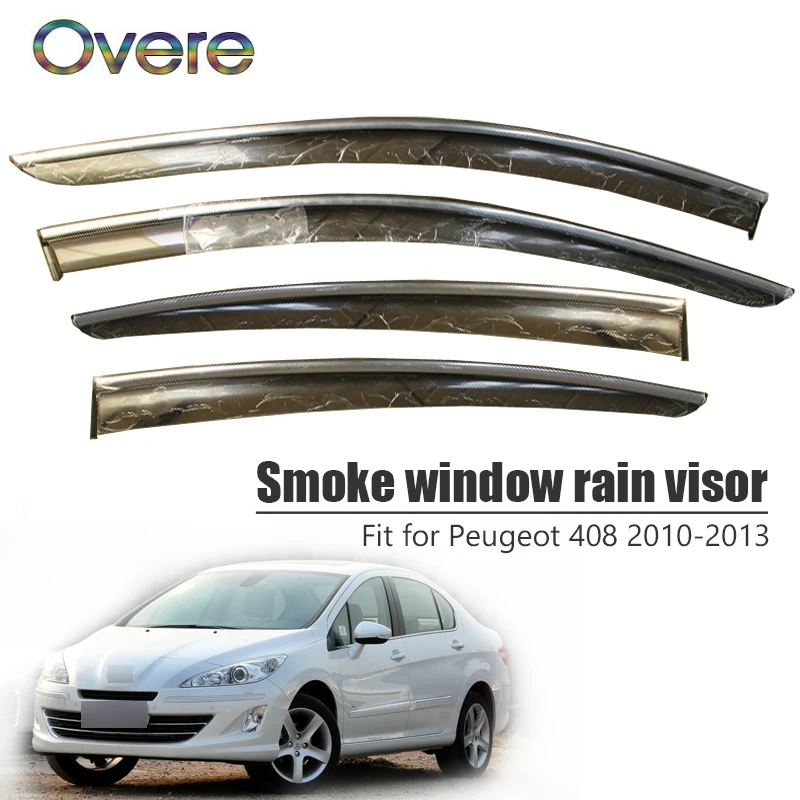 Overe 4Pcs/1Set Smoke Window Rain Visor For Peugeot 408 2010 2011 2012 2013 Styling ABS Awnings Shelters Guard Accessories
Overe 4Pcs/1Set Smoke Window Rain Visor For Peugeot 408 2010 2011 2012 2013 Styling ABS Awnings Shelters Guard Accessories