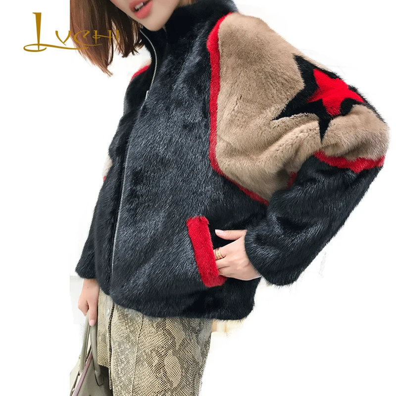 LVCHI 2019 Winter Mink Fur Coat Real Fur Coat Women Thicken Full Pelt O-Neck Patchwork Pattern Full Sleeve Short Mink Fur Coats
LVCHI 2019 Winter Mink Fur Coat Real Fur Coat Women Thicken Full Pelt O-Neck Patchwork Pattern Full Sleeve Short Mink Fur Coats