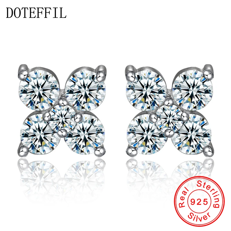 925 Sterling Silver Female Stud Earrings AAA Crystal Zircon Clover Charm Earrings Woman Fashion Jewelry
925 Sterling Silver Female Stud Earrings AAA Crystal Zircon Clover Charm Earrings Woman Fashion Jewelry