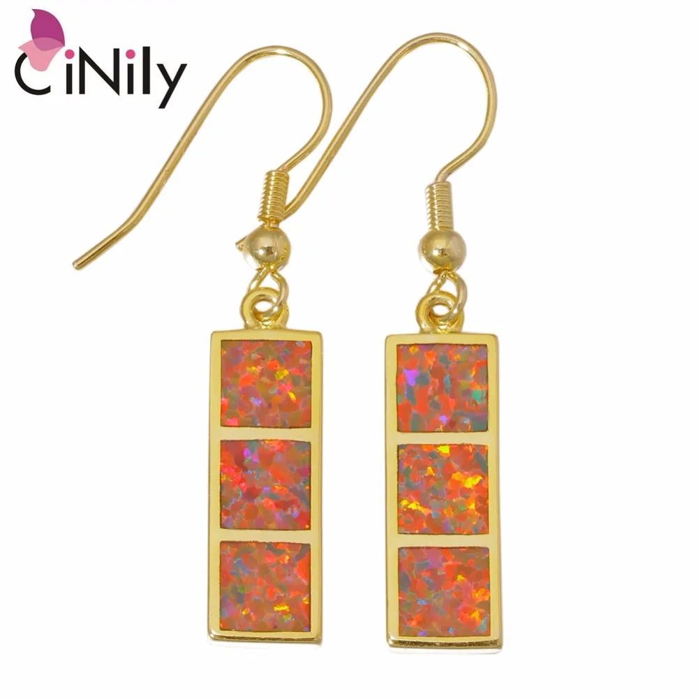 CiNily Created Orange Green Fire Opal Yellow Gold Color Wholesale for Women Jewelry Wedding Dangle Earrings 1 5/8" OH4457-58
CiNily Created Orange Green Fire Opal Yellow Gold Color Wholesale for Women Jewelry Wedding Dangle Earrings 1 5/8" OH4457-58