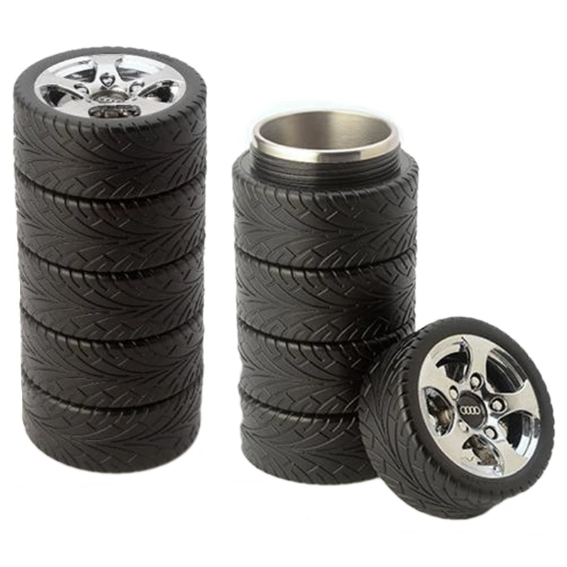 Tire Modeling Style Stainless Steel Water Bottle Portable Keeps Water Warm or Cold Vacuum Cup 300ML BW006
Tire Modeling Style Stainless Steel Water Bottle Portable Keeps Water Warm or Cold Vacuum Cup 300ML BW006