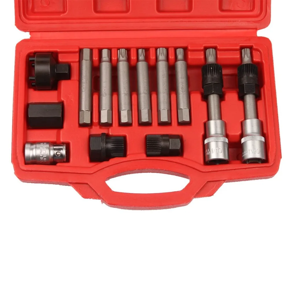 HUAFENG BIG ARROW 13Pcs Automotive Alternator Pulley Flywheel Removal Engine Auto Tool Set for VW BMW Volvo Audi Pulley Puller
HUAFENG BIG ARROW 13Pcs Automotive Alternator Pulley Flywheel Removal Engine Auto Tool Set for VW BMW Volvo Audi Pulley Puller