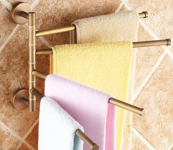 Antique Brass 360 Degree Rotatiog Towel Rack Four Layer Activities Towel Bar Towel Holder Bathroom Accessories home decoration
Antique Brass 360 Degree Rotatiog Towel Rack Four Layer Activities Towel Bar Towel Holder Bathroom Accessories home decoration